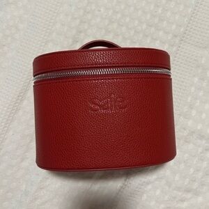 Red Leather Travel Case